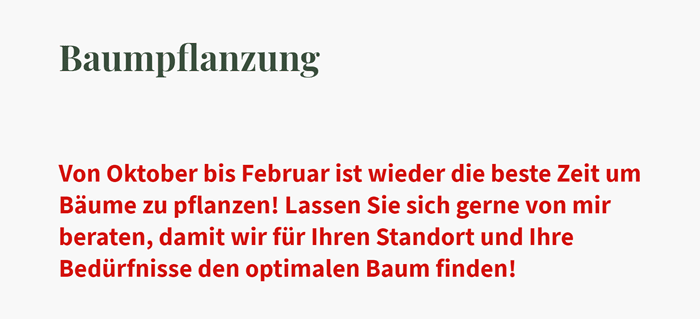 Baumpflanzung für  Idstein